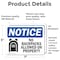 Signmission No Backpacks Allowed On Property Sign With Symbol, 7 in W x Rectangle, Vinyl Decal OS-2PACK-NS-D-57-L-14385 - alternate 6